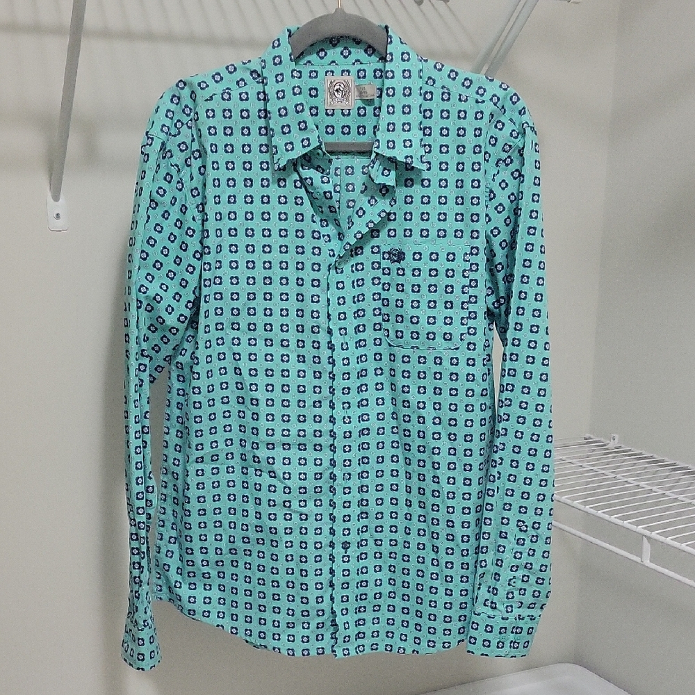 Cinch Turquoise and Navy Kids Button Down Shirt